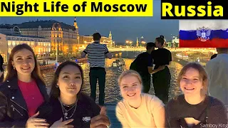 NIGHTLIFE IN MOSCOW RUSSIA 🇷🇺 || WALKING THE STREETS || Indian Vlogger 🇮🇳