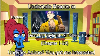 Undertale Reacts to: Dead By Daylight - All Killers Trailers | Chapter 1-20