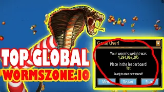 WOW! 4 MILIAR!!! WORMSZONE.IO  RANK 1 TOP GLOBAL