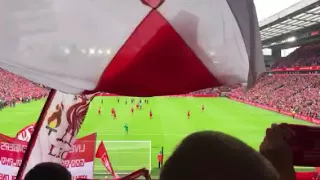 Liverpool FC you'll never walk alone view from the KOP v crystal palace 2017