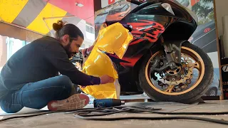 Suzuki Hayabusa GSX 1300R Vinyl Wrapping | Hayabusa Modification | Vwraps Sikar |