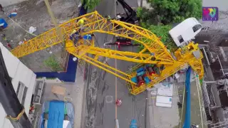 A rare bird's eye view of the Makati crane crash