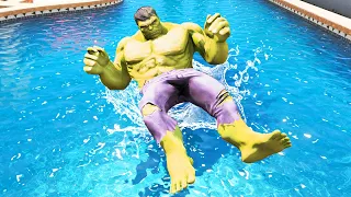 GTA 5 YELLOW HULK Ragdolls Jumps/Fails (Euphoria Physics) #41