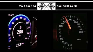 VW T-Roc R A1 VS. Audi A5 8T 3.2 FSI - Acceleration 0-100km/h