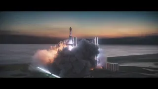 SpaceX Starship Animation synchronized with M83 Outro Music
