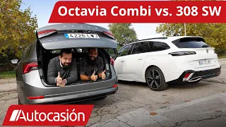 Peugeot 308 SW vs. Skoda Octavia Combi| Comparativa familiares / Review en español | #Autocasión