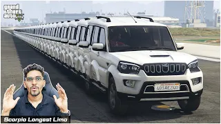 I Made World's Longest Limo with 50 Indian Scorpios | GTA V Mod | Desi Jugaad