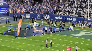 Alternate Angle of BYU's Mascot Cosmo the Cougar's Stunt at Football Home Game vs Cincinnati 9/29/23