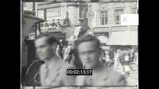 1930s Central London, Street Scenes, Buses, 16mm