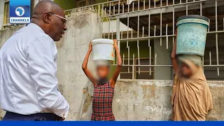 Sanwo-Olu Stops Convoy For Two Out Of School Girls, Offers Scholarship