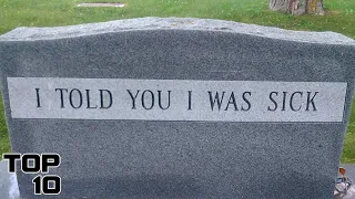 Top 10 Unsettling Messages Left Behind On Tombstones - Part 2