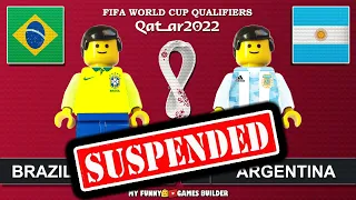 Brazil vs Argentina SUSPENDED ! World Cup Qatar 2022 Qualifier in Lego Football (Brasil v Argentina)