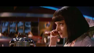 Pulp Fiction  • Mia and Vincent talk about uncomfortable silences scene • best movies clips