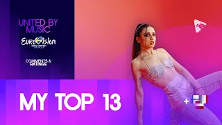 Eurovision 2024: My Top 13 - Comments & Ratings (New: 🇮🇹🇫🇮🇱🇻)