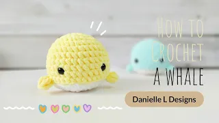 How to crochet a whale amigurumi 🐳 whale plush crochet tutorial