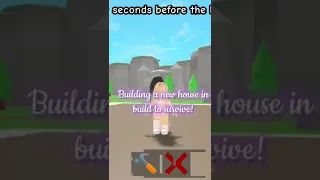 Building a new house in build to survive! #fun #roblox