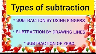 Types of subtraction