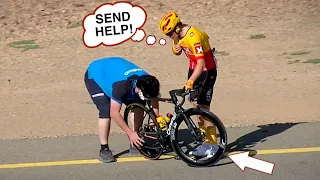 The Most Punctures I have SEEN in Pro Cycling | Saudi Tour 2023 Stage 1