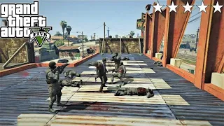 GTA 5 - Michael's FIVE STAR COP BATTLE AT THE CAR WASH! (GTA V Funny Moments)