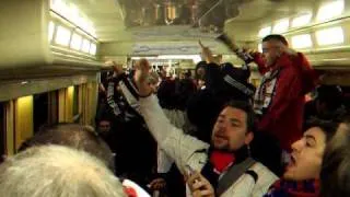 Football finale coupe de france PSG OM ambiance après match dans le RER (part2)