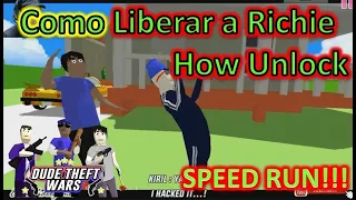 Como Liberar a Richie Dude Theft Wars Speed Run | How Unlock Richie Dude Theft Wars Speed Run