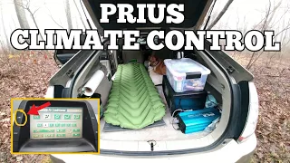How "climate control" of a Toyota Prius (and other hybrid cars) works for camping & sleeping!