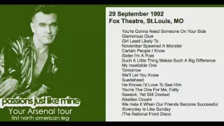 Morrissey - September 29, 1992 - St. Louis, MO, USA (Full Concert) LIVE