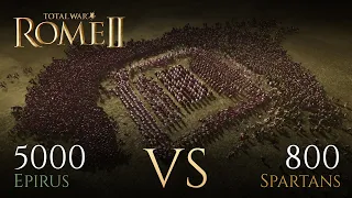 EPIC BATTLE ⚔️ 800 SPARTANS vs 5000 BOII ⚔️ (Defense in the open field) - Total War ROME 2
