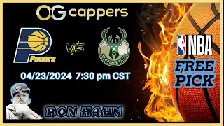 Pacers vs Bucks NBA Sports Picks & Predictions 4/23/24 Ron Hahn Betting Tips #ogcappers #basketball