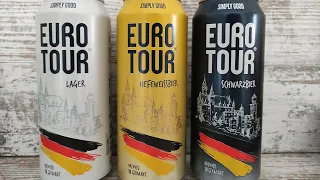 Пивные новинки из магазина КБ(Красное&Белое). EuroTour Hefeweizen, Lager, Schwarzbier