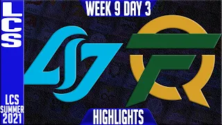 CLG vs FLY Highlights | LCS Summer 2021 W9D3 | Counter Logic Gaming vs FlyQuest