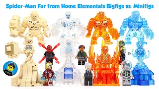 Spider-Man Far from Home Elementals Bigfigs vs. Minifigures Unofficial BOOTLEGO w/ Iron Man