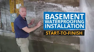 Basement Waterproofing Installation - Start to Finish