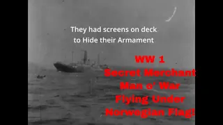 WW 1 Revealed, De-classified: German Spy Merchant Ship Actual Footage #ww1 #wwi #history