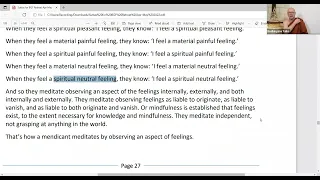 Day4 MN10 Satipatthana Sutta Part 2 of 3 by Ajahn Brahmali