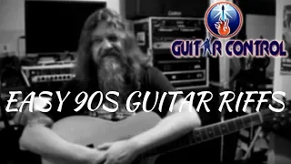 How To Play 3 Easy 90s Guitar Riffs For Beginners - Acoustic Guitar Song Lesson With Darrin Goodman
