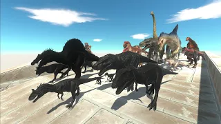 Race to eat Dark Carnivore Dinosaurs - Animal Revolt Battle Simulator