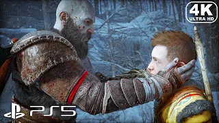 Kratos fights Bjorn the Bear & almost ends up killing Atreus - God of War Ragnarok (4K ULTRA HD PS5)