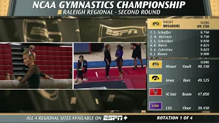 NCAA Women's Gymnastics Raleigh Regional Semi 1