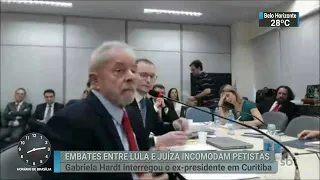 Lula e juíza discutem rispidamente durante depoimento do ex-presidente | SBT Brasil (15/11/18)