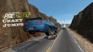 NFS ProStreet - Crazy Jump & Crash  Compilation