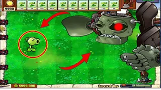 1 Peashooter Hack vs 1 Dr Zomboss  Plants vs Zombies Minigames Zombotany 2