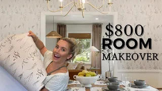 $800 Room TRANSFORMATION! Peel and Stick Wallpaper DIY