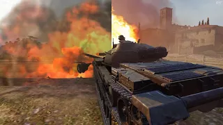 World of Tanks: Testing the new enCore engine on old laptop, side by side (minimum / medium)