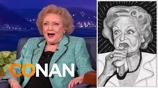 Betty White's Hot Dog Fan Art | CONAN on TBS