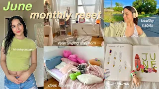 monthly reset routine! deep cleaning, healthy habits, self care ☁️