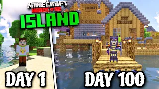 I SURVIVED 100 DAYS ON A SURVIVAL ISLAND IN MINECRAFT  HARDCORE