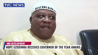 Hope Uzodinma Receives Governor Of The Year Award