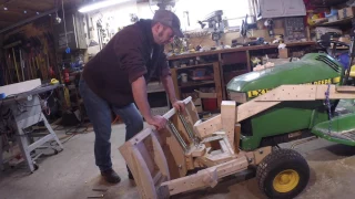 Shop Built Wooden Snow Plow for John Deere Mower