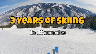 My 3 Year Skiing Progression | From beginner to advanced skiing in Colorado